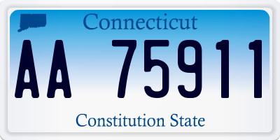 CT license plate AA75911