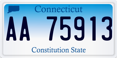 CT license plate AA75913