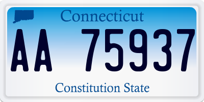 CT license plate AA75937