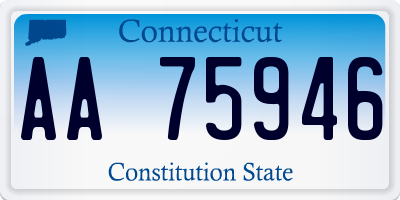 CT license plate AA75946