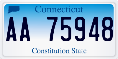 CT license plate AA75948