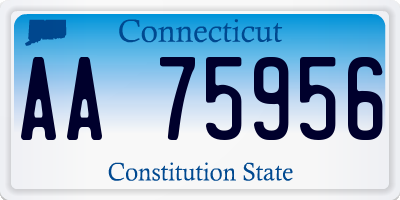 CT license plate AA75956