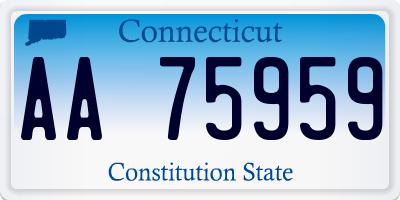 CT license plate AA75959