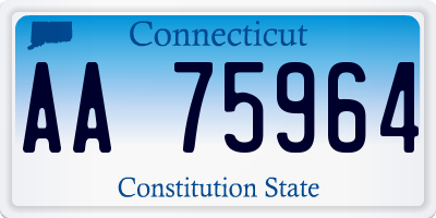 CT license plate AA75964