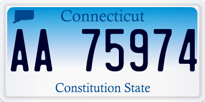 CT license plate AA75974