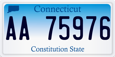 CT license plate AA75976