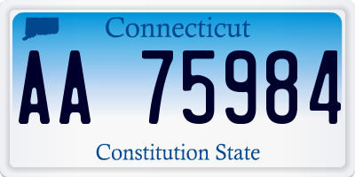 CT license plate AA75984