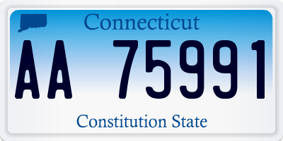 CT license plate AA75991