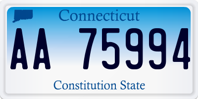 CT license plate AA75994