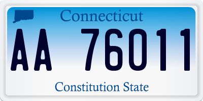 CT license plate AA76011