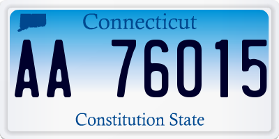 CT license plate AA76015