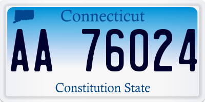 CT license plate AA76024