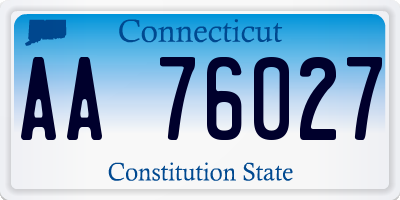 CT license plate AA76027