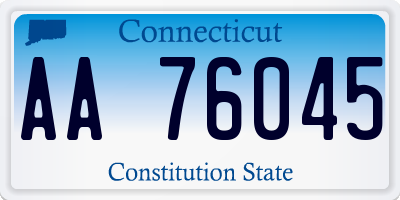 CT license plate AA76045