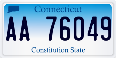 CT license plate AA76049