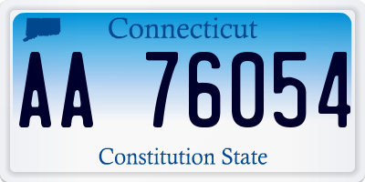 CT license plate AA76054