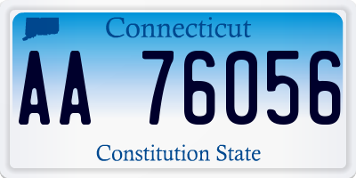 CT license plate AA76056