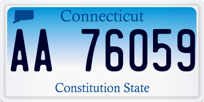 CT license plate AA76059