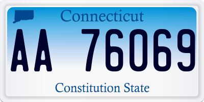 CT license plate AA76069