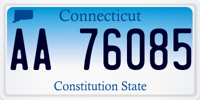 CT license plate AA76085