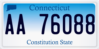 CT license plate AA76088