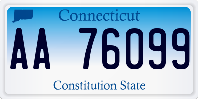 CT license plate AA76099