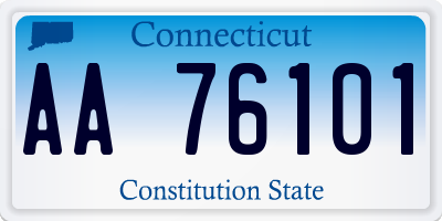 CT license plate AA76101