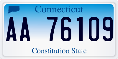 CT license plate AA76109