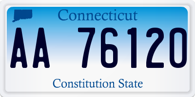 CT license plate AA76120