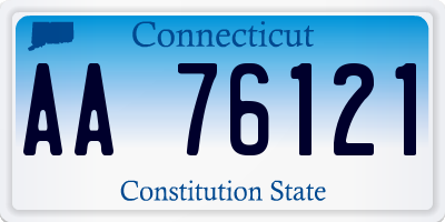 CT license plate AA76121