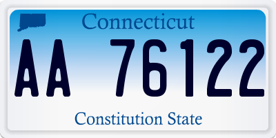 CT license plate AA76122