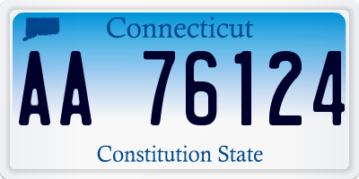 CT license plate AA76124