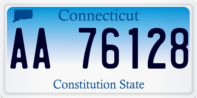 CT license plate AA76128