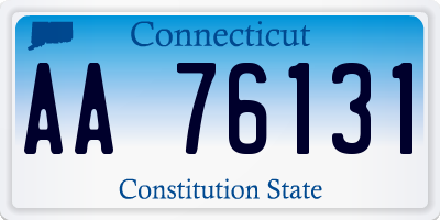 CT license plate AA76131