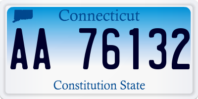 CT license plate AA76132