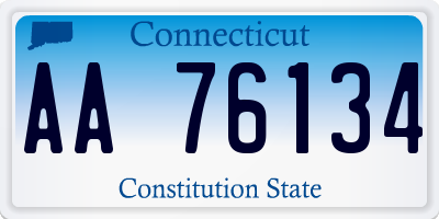 CT license plate AA76134