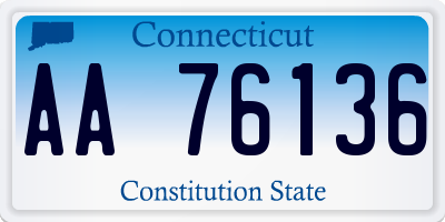 CT license plate AA76136