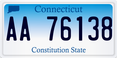 CT license plate AA76138