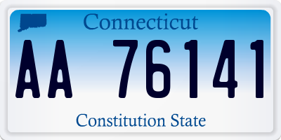 CT license plate AA76141