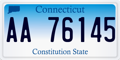 CT license plate AA76145