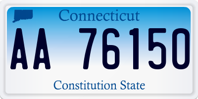 CT license plate AA76150