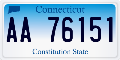 CT license plate AA76151