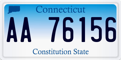 CT license plate AA76156