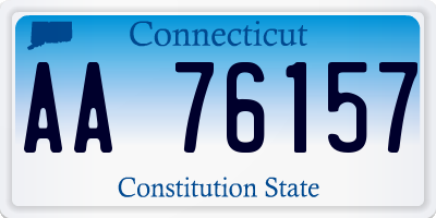 CT license plate AA76157