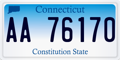 CT license plate AA76170