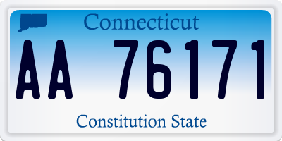 CT license plate AA76171