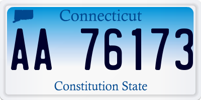 CT license plate AA76173