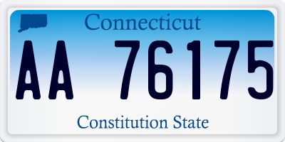 CT license plate AA76175