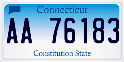 CT license plate AA76183