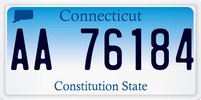 CT license plate AA76184